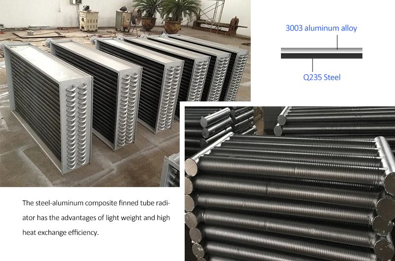 Steel-aluminum composite fin tube for radiator