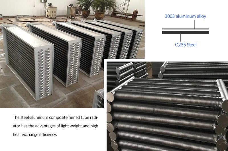 Tiub sirip komposit keluli-aluminium untuk radiator